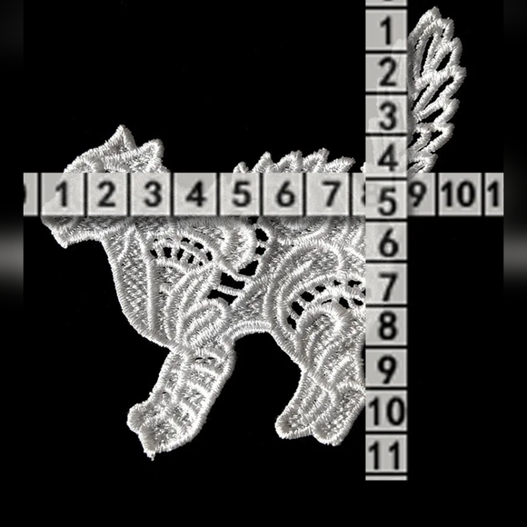 🐈‍⬛ White Scaredy-Cats Silouette Lace Patch Set - Picture 7 of 7